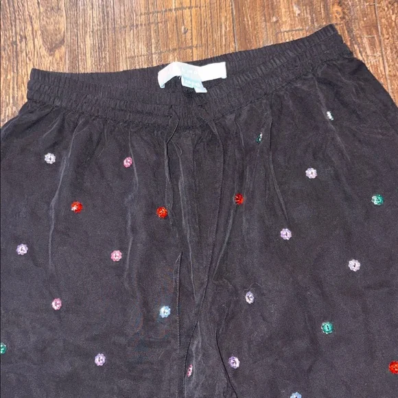 Hill House Home Jewel Jammie Pant Black Embellished Size XS EUC - Picture 4 of 7